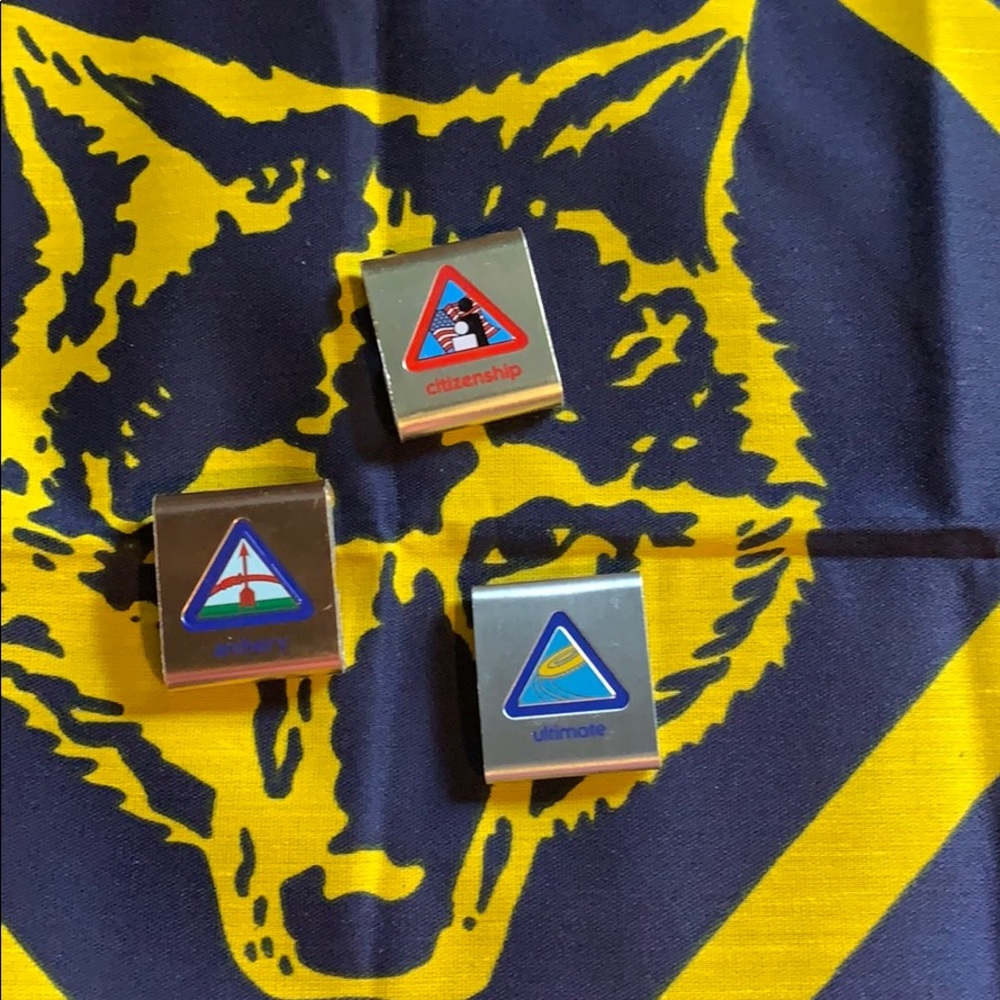 Lot of three Cub Scout belt loop badges